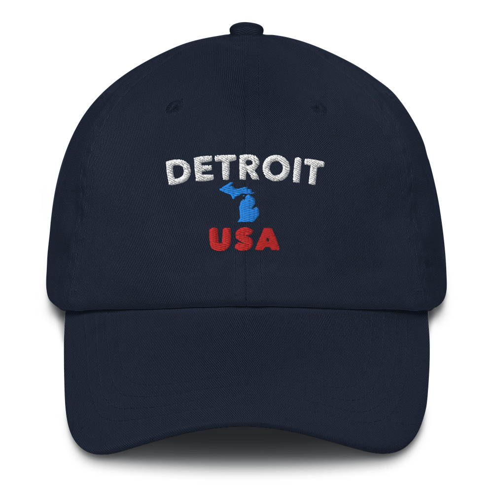 'Detroit USA' Dad Hat (w/ Michigan Outline)