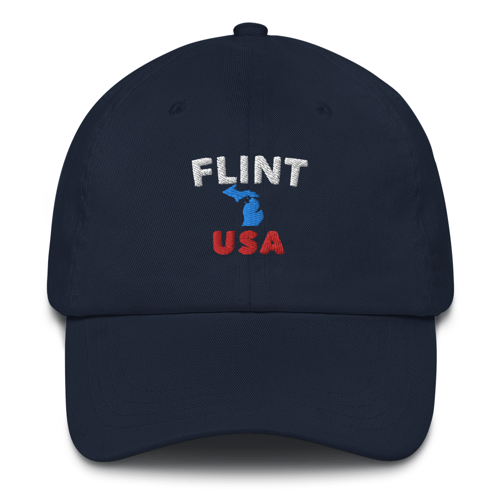 'Flint USA' Dad Hat (w/ Michigan Outline)