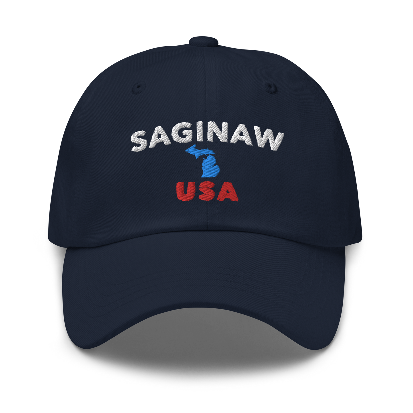 'Saginaw USA' Dad Hat (w/ Michigan Outline)