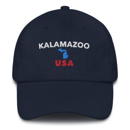 'Kalamazoo USA' Dad Hat (w/ Michigan Outline)