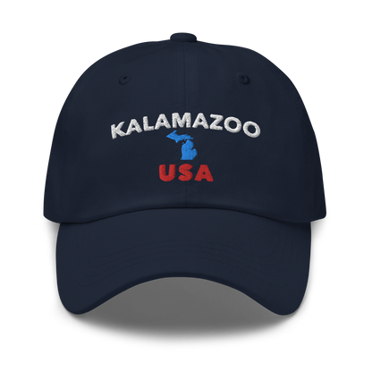 'Kalamazoo USA' Dad Hat (w/ Michigan Outline)