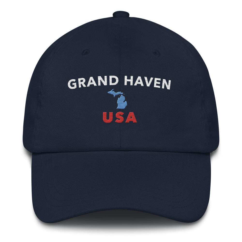 'Grand Haven' Dad Hat (w/Michigan Outline)