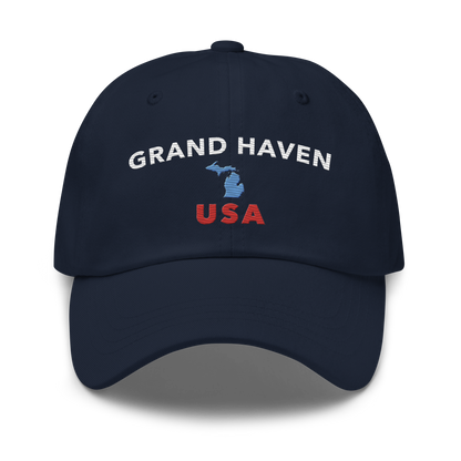 'Grand Haven' Dad Hat (w/Michigan Outline)