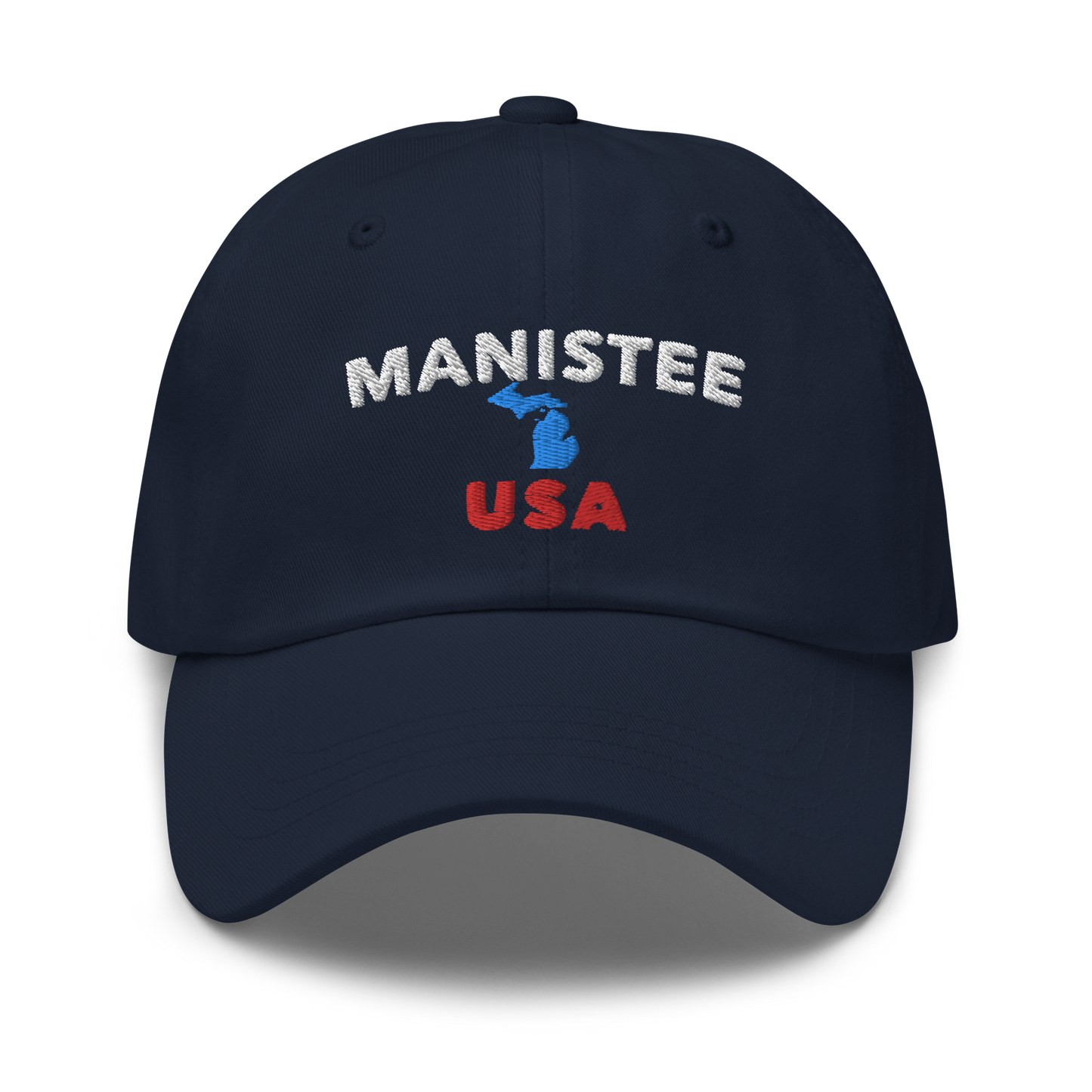 'Manistee USA' Dad Hat (w/ Michigan Outline)