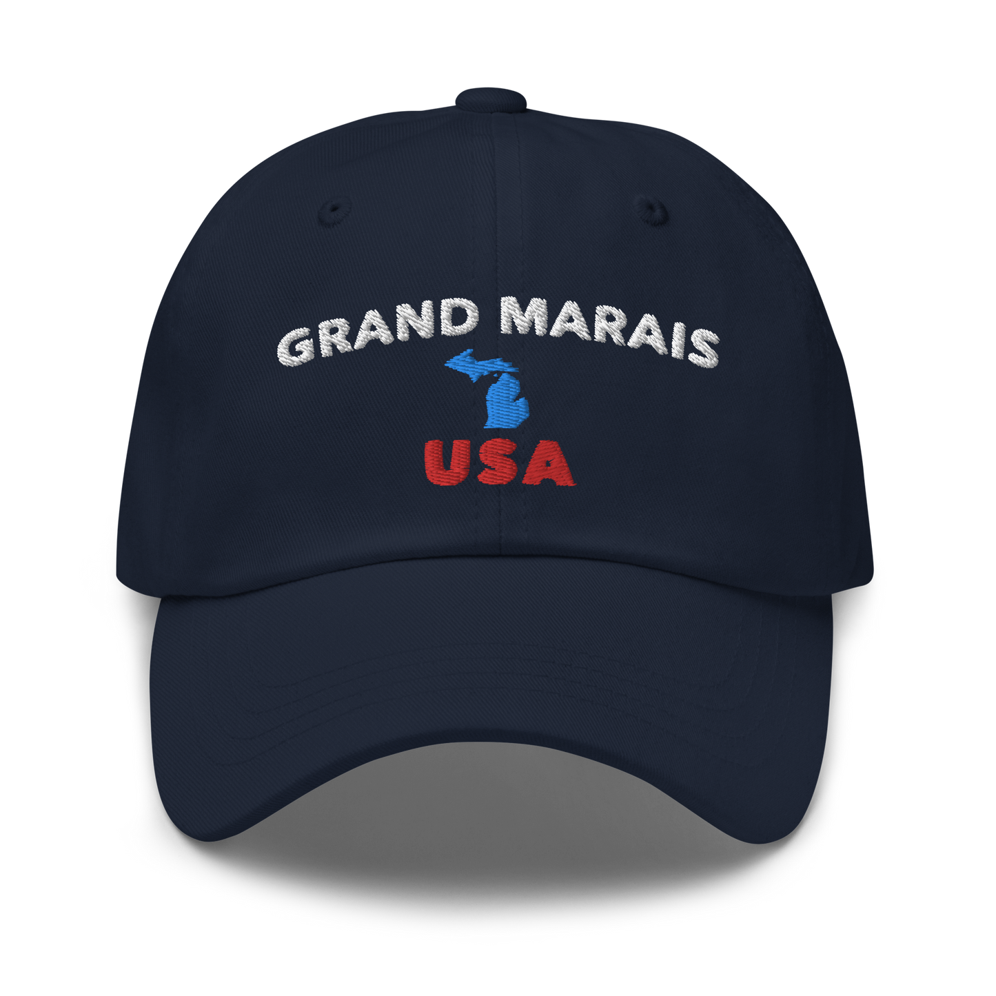 'Grand Marais USA' Dad Hat (w/ Michigan Outline)