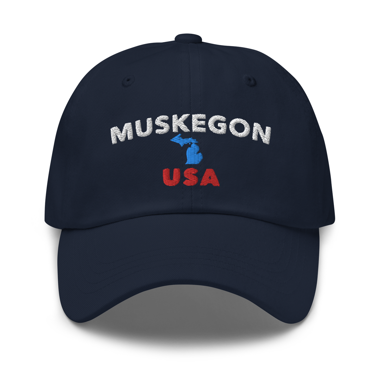 'Muskegon USA' Dad Hat (w/ Michigan Outline)