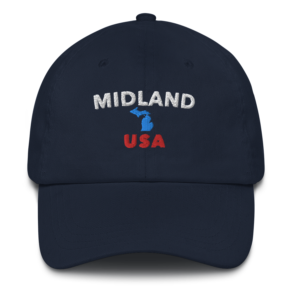 'Midland USA' Dad Hat (w/ Michigan Outline)