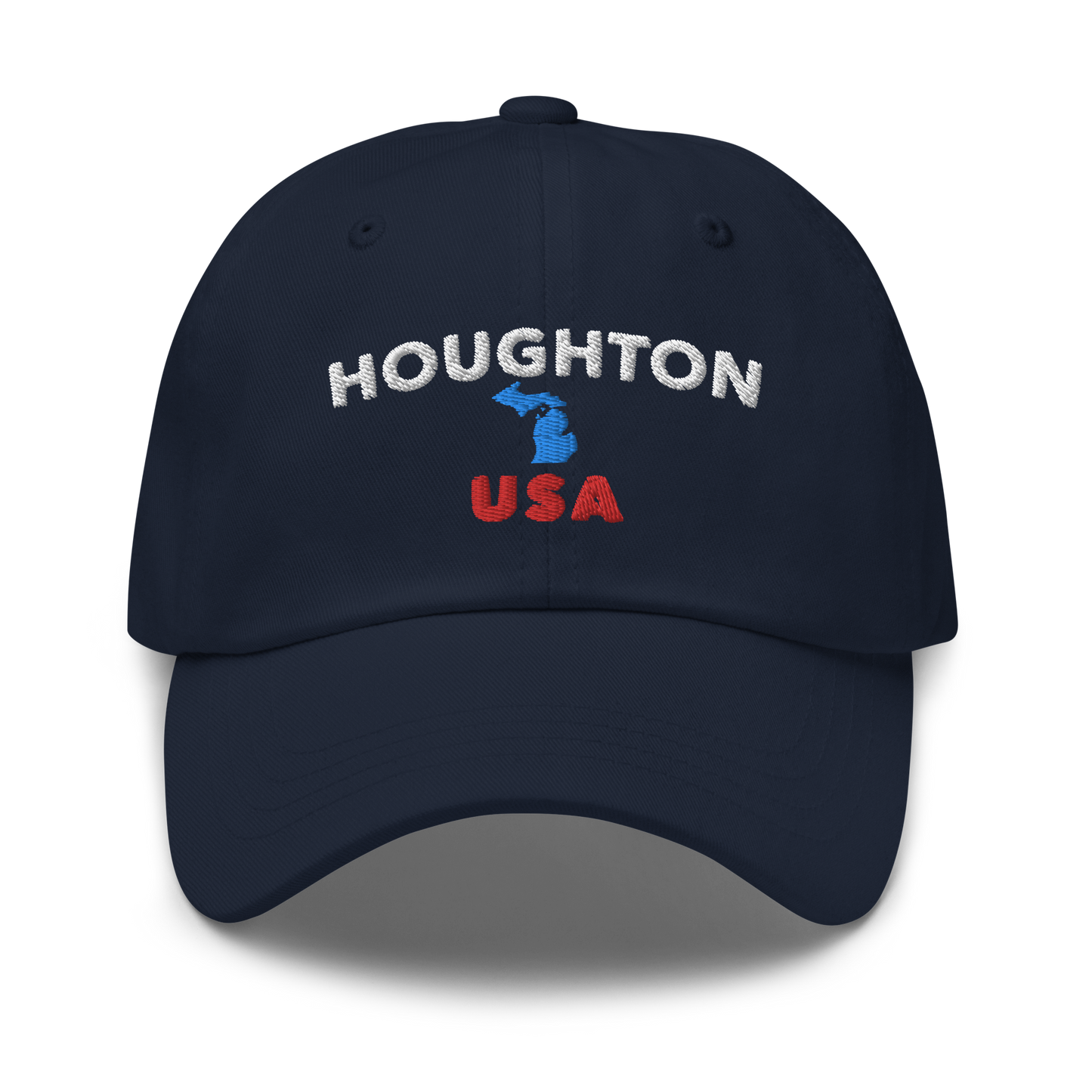 'Houghton USA' Dad Hat (w/ Michigan Outline)