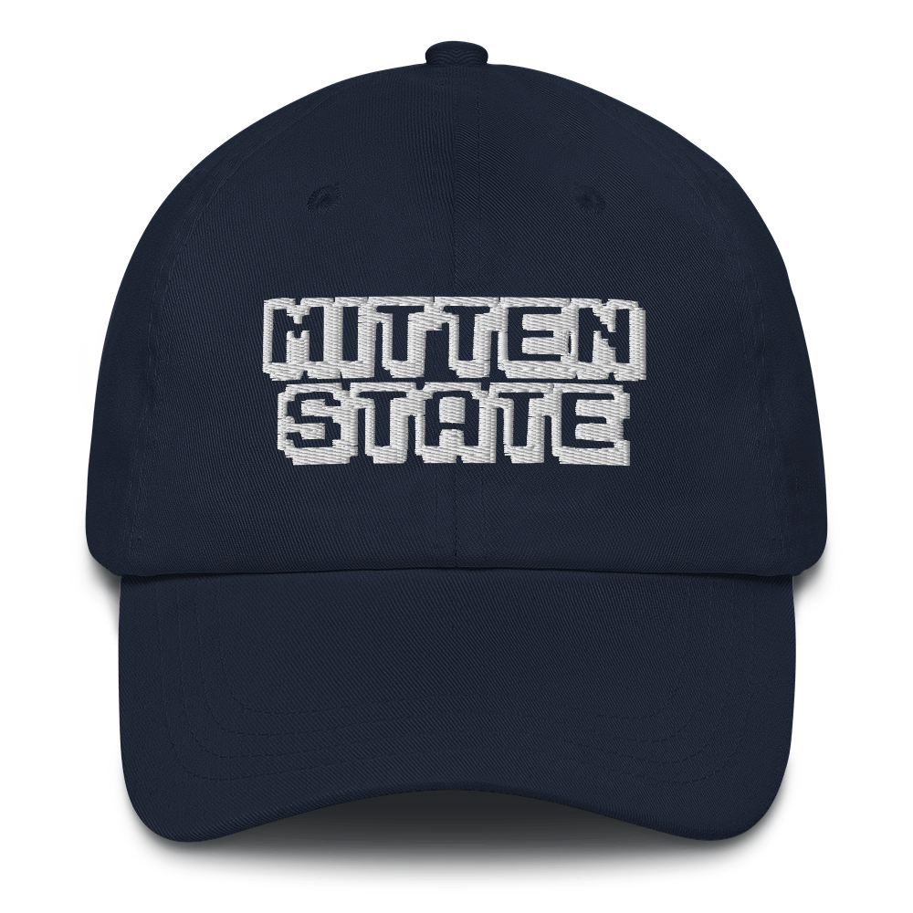 Michigan 'Mitten State' Dad Hat (Arcade Font)