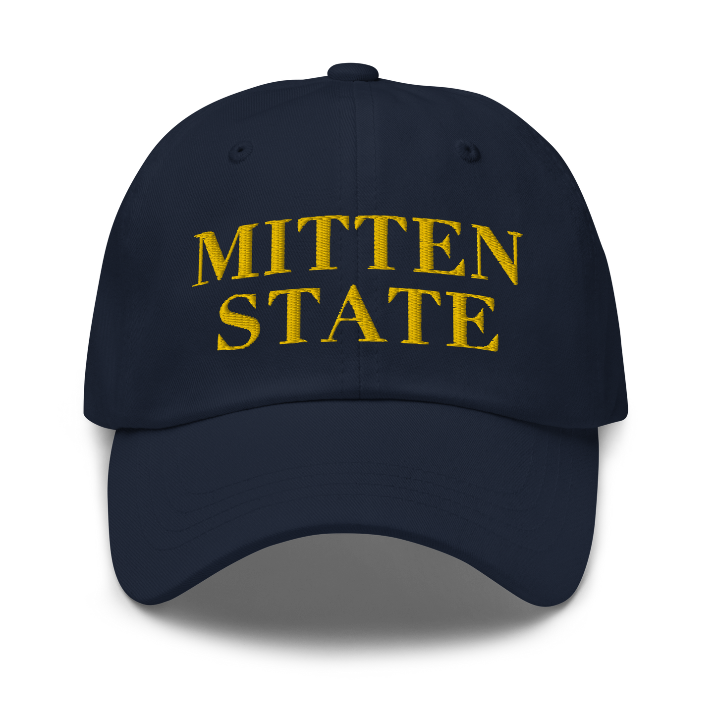 Michigan 'Mitten State' Dad Hat (Didone Font) | Gold Embroidery