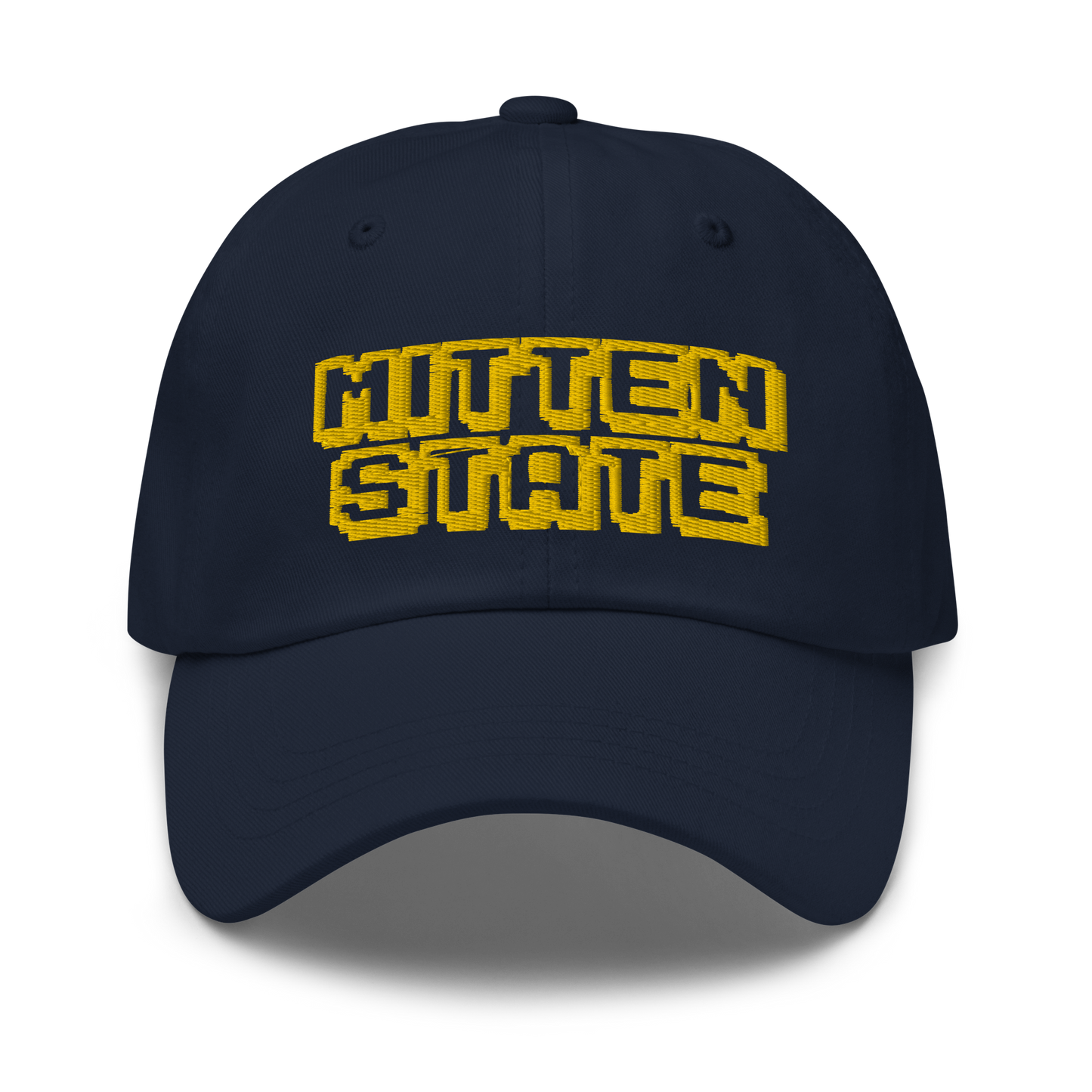 Michigan 'Mitten State' Dad Hat (Arcade Font) | Gold Embroidery