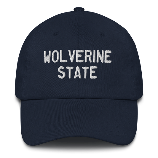 Michigan 'Wolverine State' Dad Hat (Licence Plate Font)