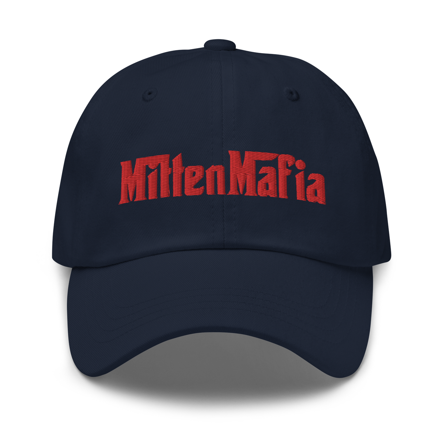 Michigan 'MittenMafia' Dad Hat (Gangster Font) | Red Embroidery