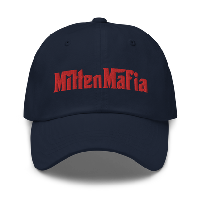 Michigan 'MittenMafia' Dad Hat (Gangster Font) | Red Embroidery