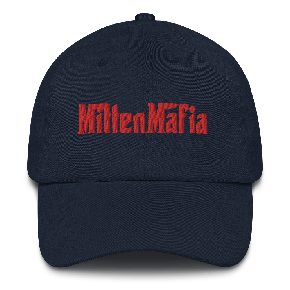 Michigan 'MittenMafia' Dad Hat (Gangster Font) | Red Embroidery