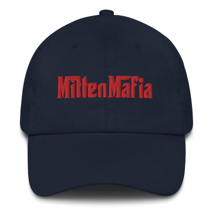 Michigan 'MittenMafia' Dad Hat (Gangster Font) | Red Embroidery