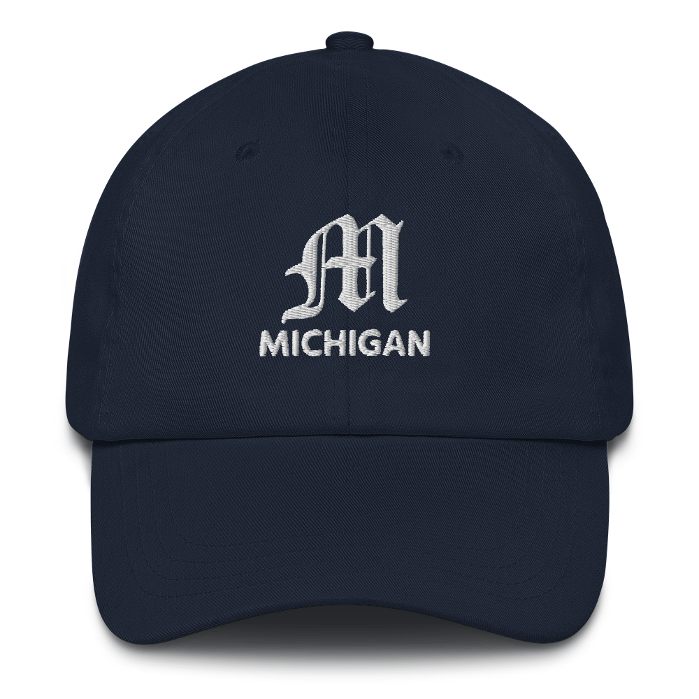 'Michigan' Dad Hat (w/ Old English 'M')