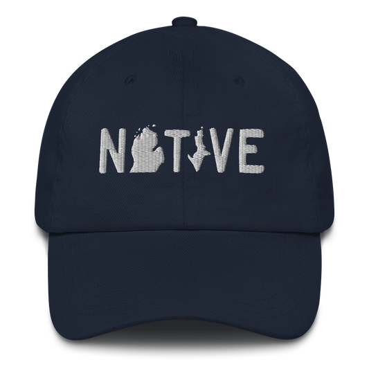 Michigan 'Native' Dad Hat (Licence Plate Font)