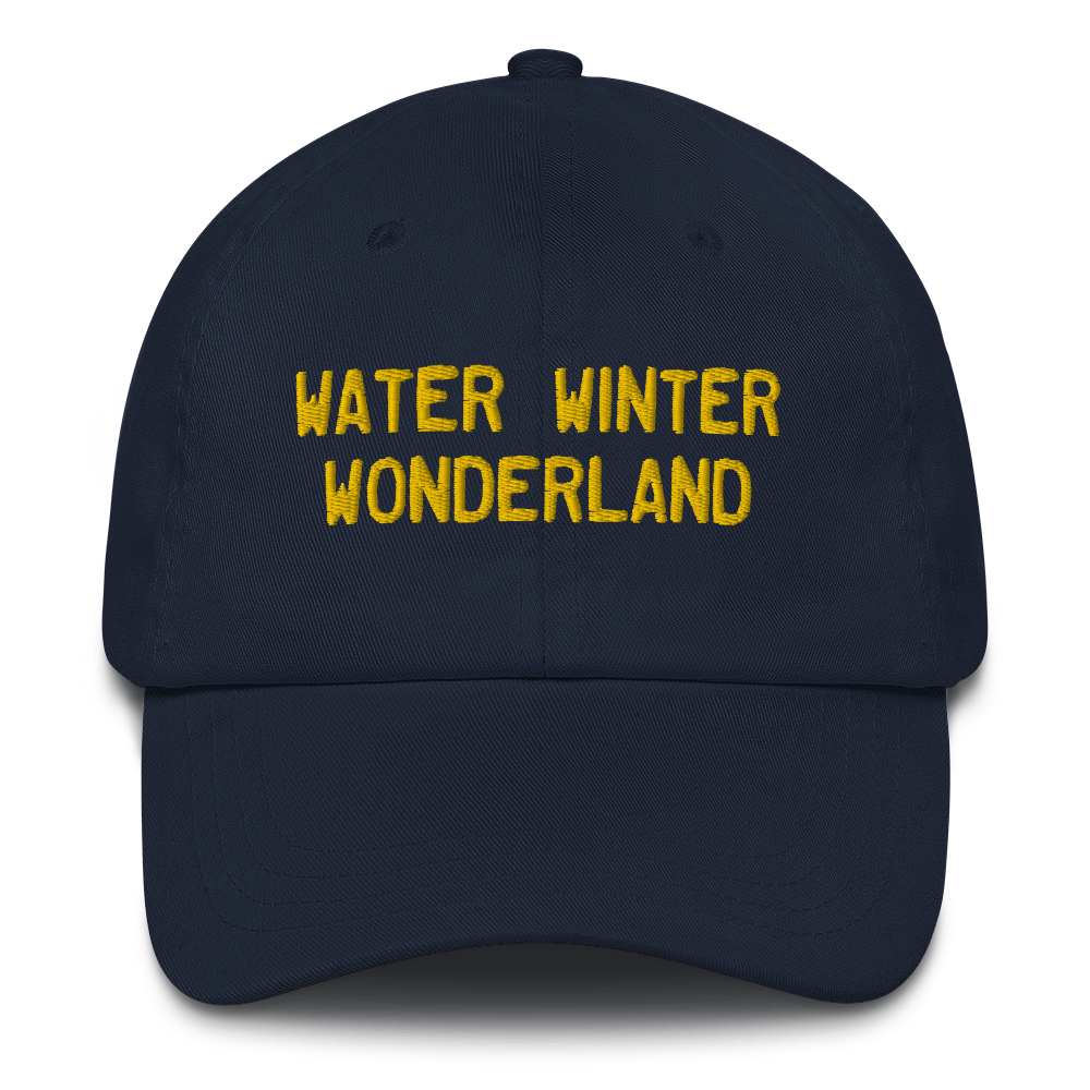 Michigan 'Water Winter Wonderland' Dad Hat (Licence Plate Font) | Gold Embroidery