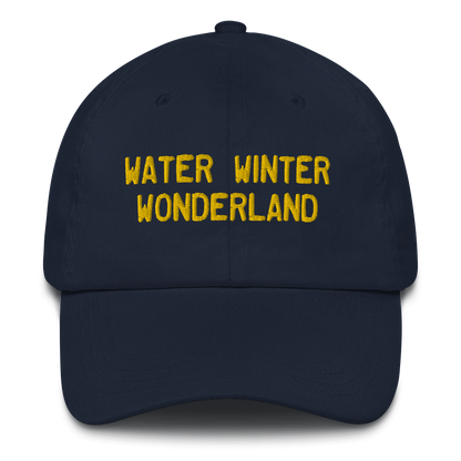 Michigan 'Water Winter Wonderland' Dad Hat (Licence Plate Font) | Gold Embroidery