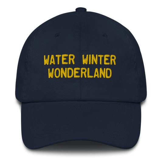 Michigan 'Water Winter Wonderland' Dad Hat (Licence Plate Font) | Gold Embroidery