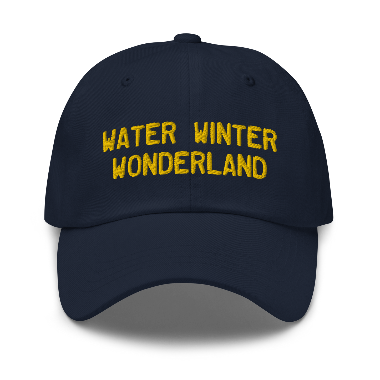 Michigan 'Water Winter Wonderland' Dad Hat (Licence Plate Font) | Gold Embroidery