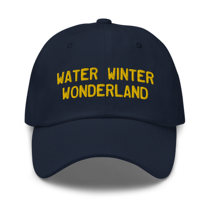 Michigan 'Water Winter Wonderland' Dad Hat (Licence Plate Font) | Gold Embroidery