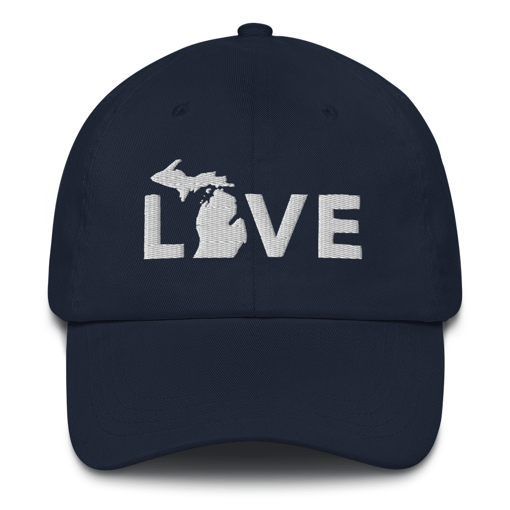 Michigan 'Love' Dad Hat (Geometric Sans Font)