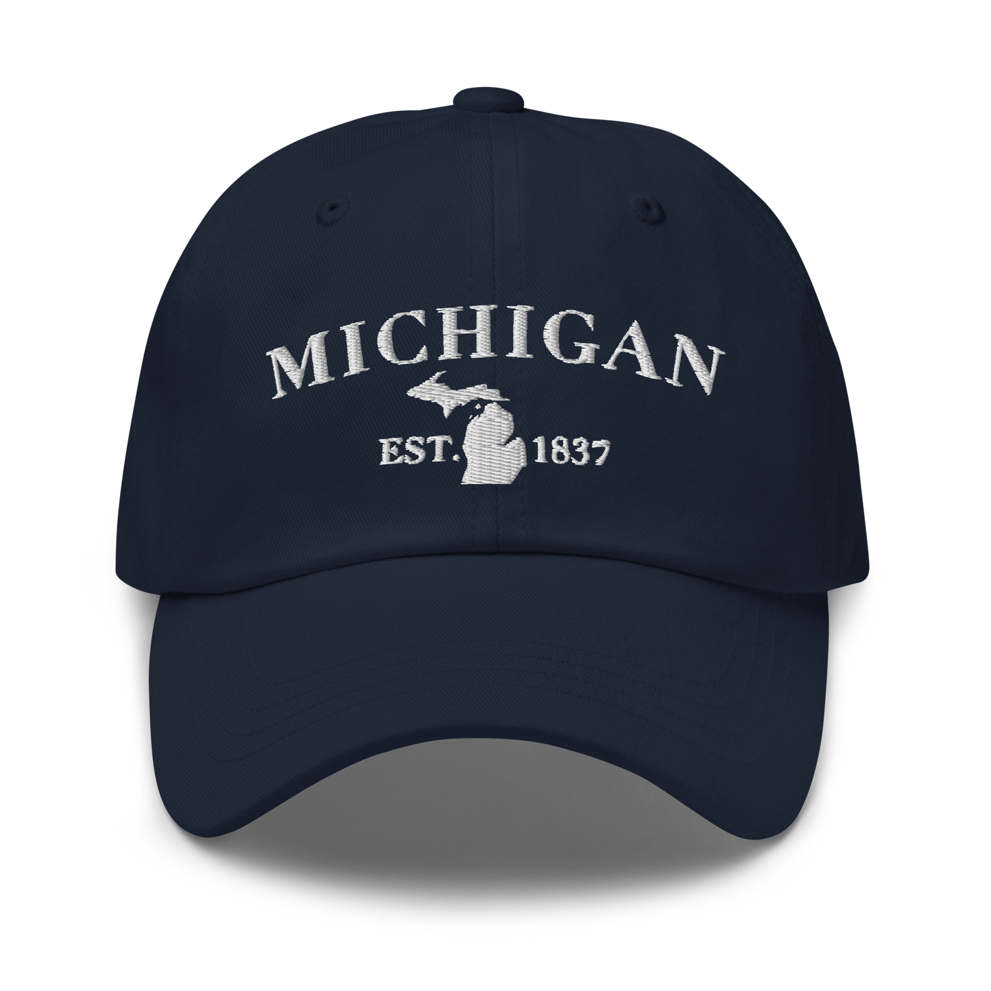 'Michigan EST 1837' Dad Hat (Didone Font)