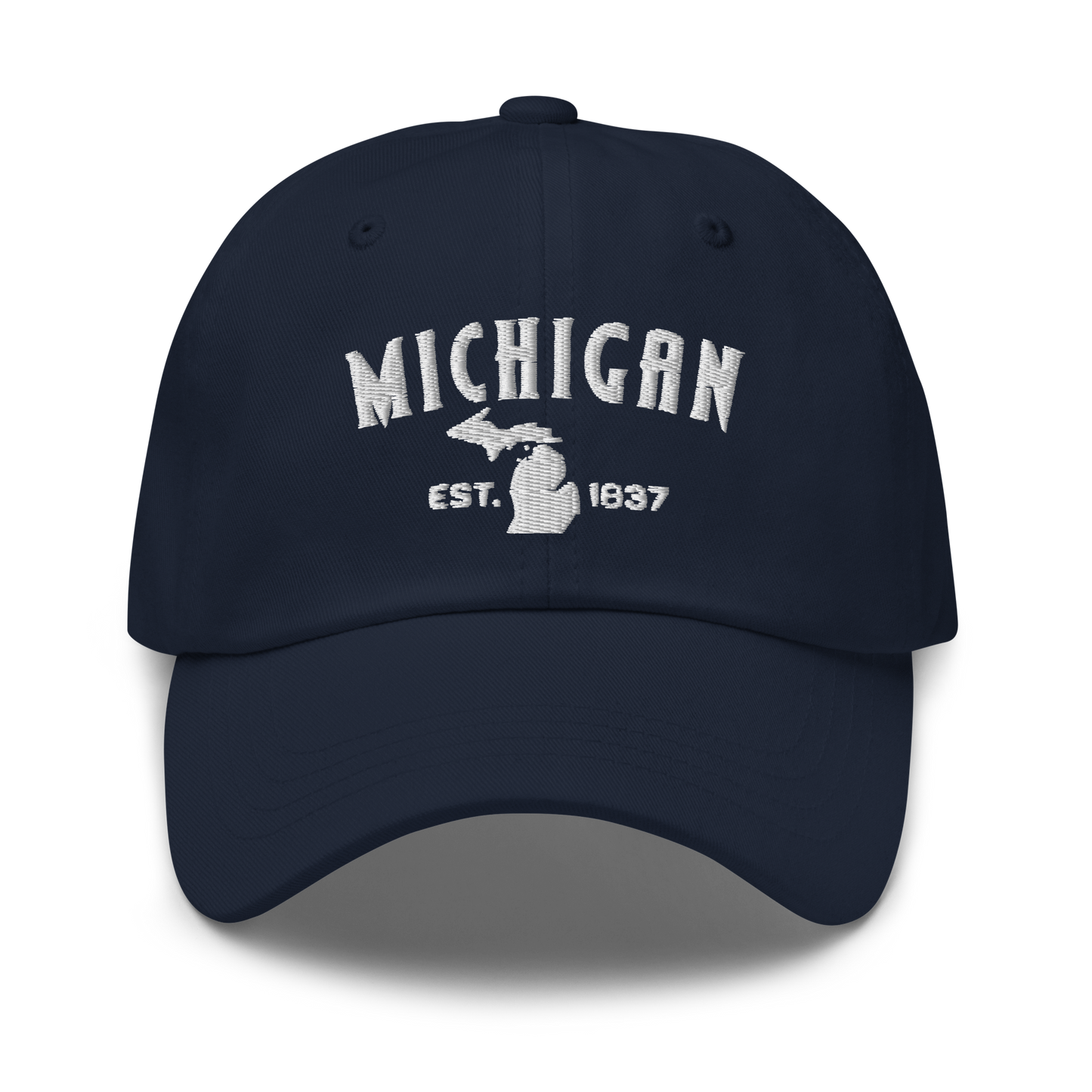 'Michigan EST 1837' Dad Hat (Vicious Mustelid Font)