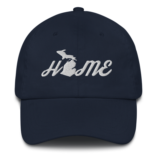 Michigan 'Home' Dad Hat (Script Font)