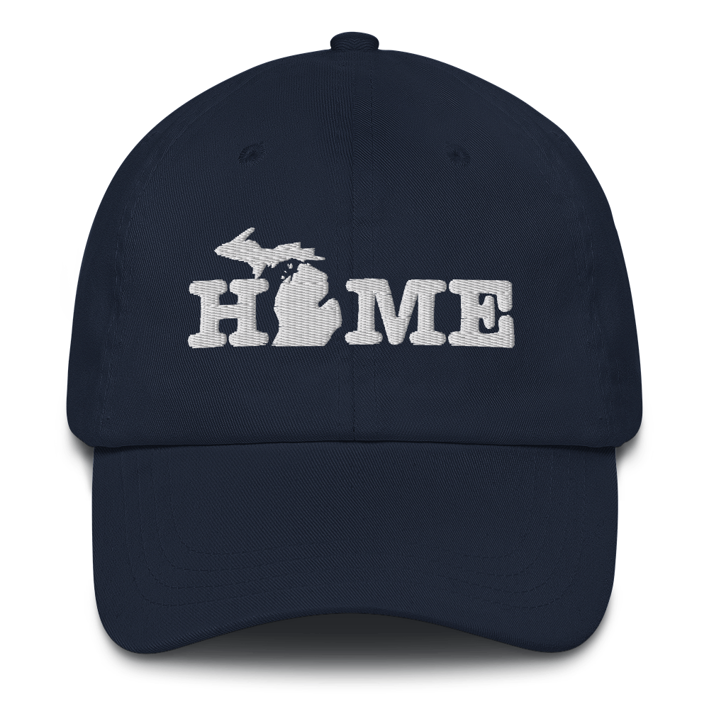 Michigan 'Home' Dad Hat (Typewriter Font)