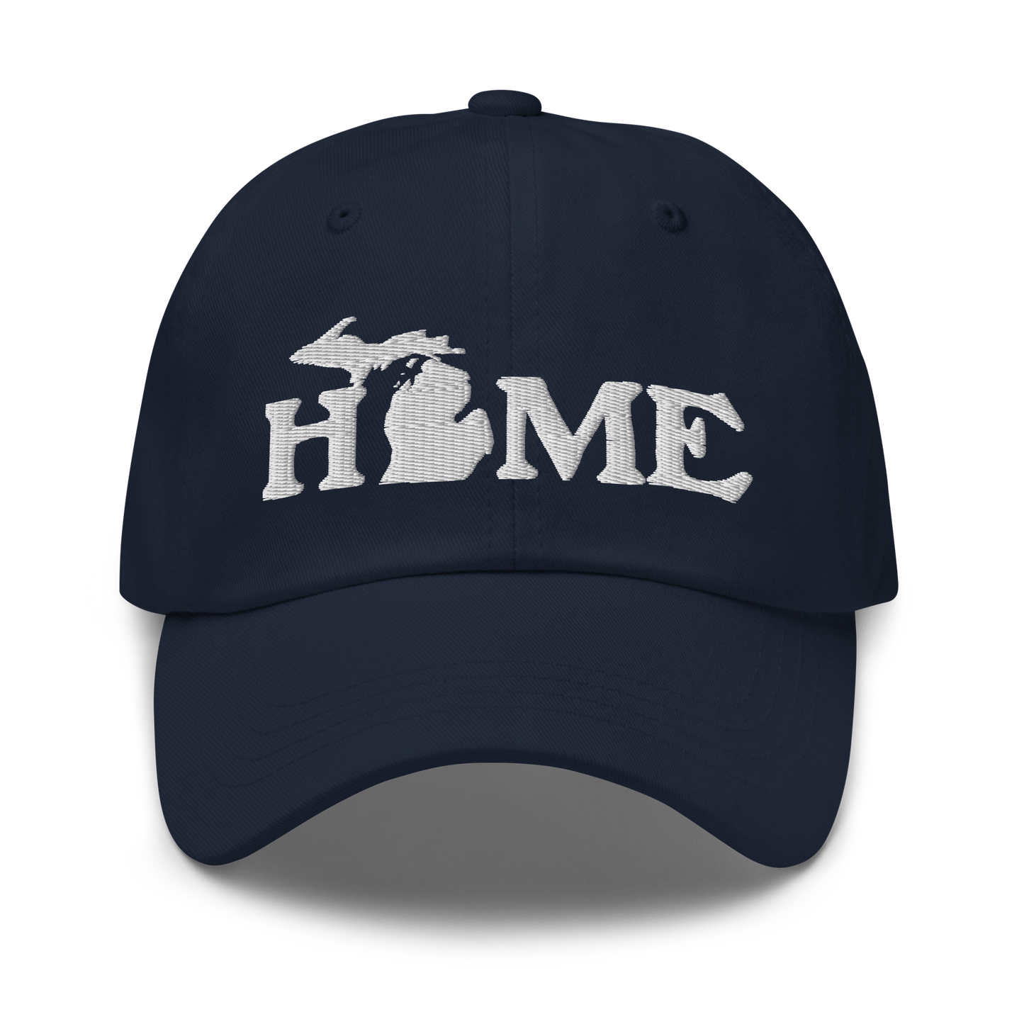 Michigan 'Home' Dad Hat (Woodcut Font)