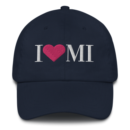 Michigan 'I ❤️ MI' Dad Hat (Didone Font)