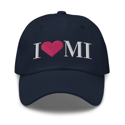 Michigan 'I ❤️ MI' Dad Hat (Didone Font)