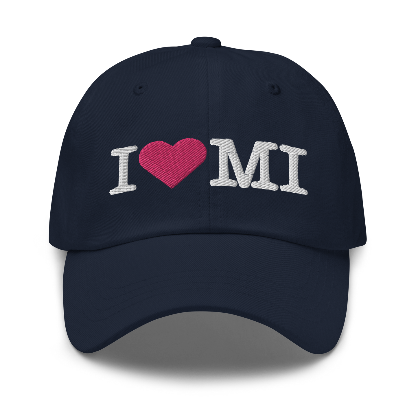 Michigan 'I ❤️ MI' Dad Hat (Typewriter Font)