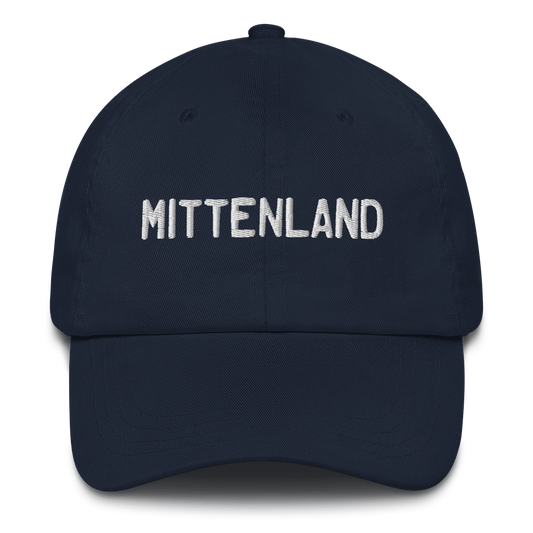 Michigan 'Mittenland' Dad Hat (Licence Plate Font)