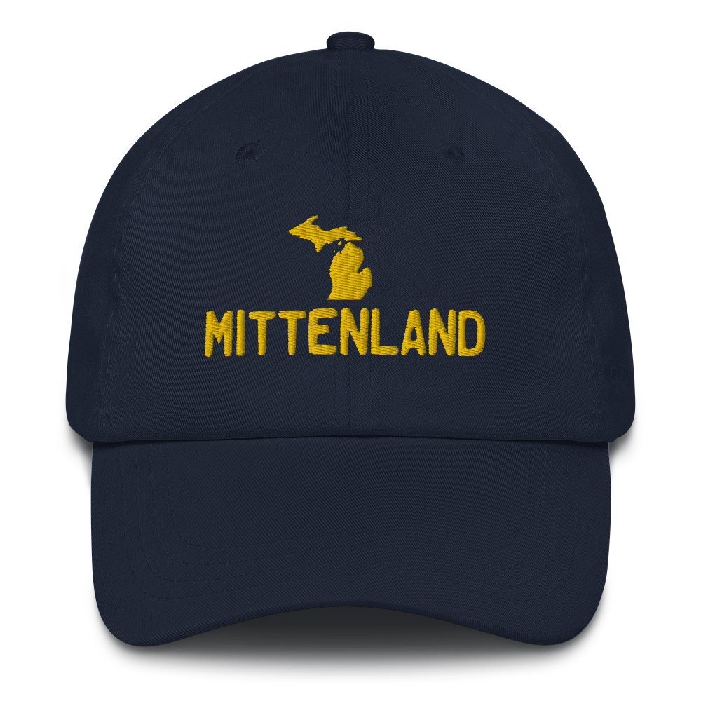 Michigan 'Mittenland' Dad Hat | Gold Embroidery