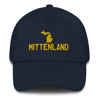 Michigan 'Mittenland' Dad Hat | Gold Embroidery