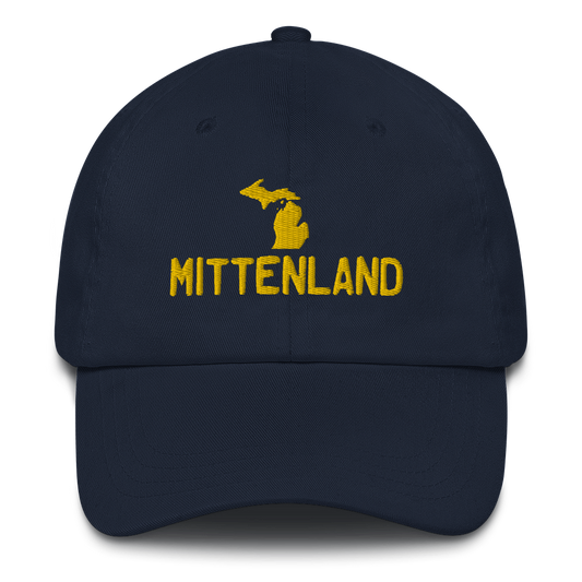 Michigan 'Mittenland' Dad Hat | Gold Embroidery