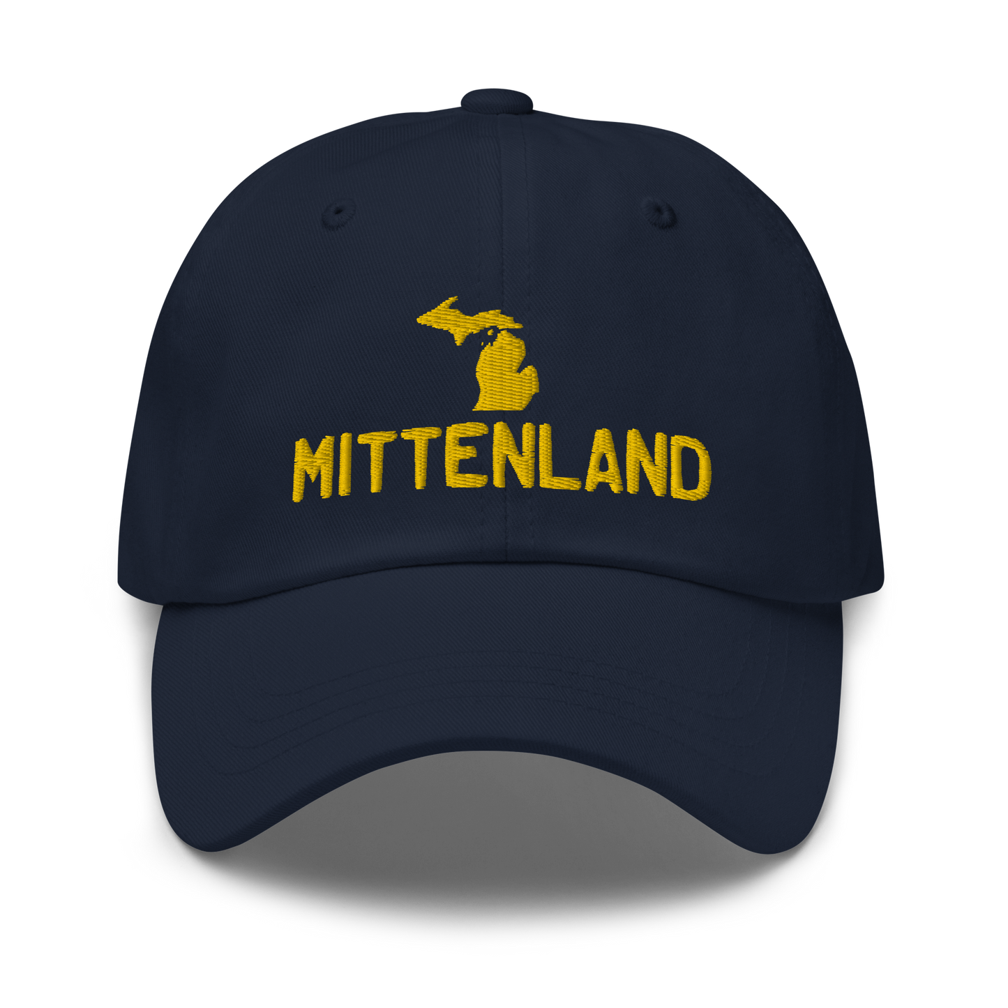 Michigan 'Mittenland' Dad Hat | Gold Embroidery