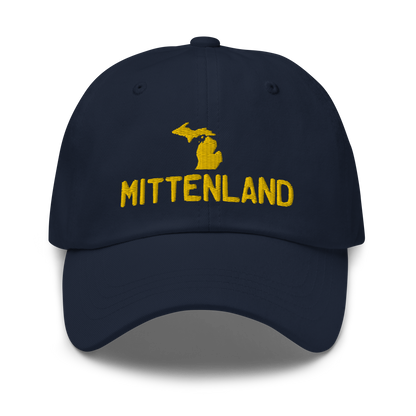 Michigan 'Mittenland' Dad Hat | Gold Embroidery