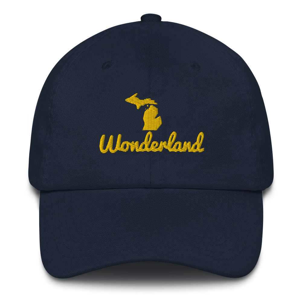 Michigan 'Wonderland' Dad Hat (Script Font) | Gold Embroidery