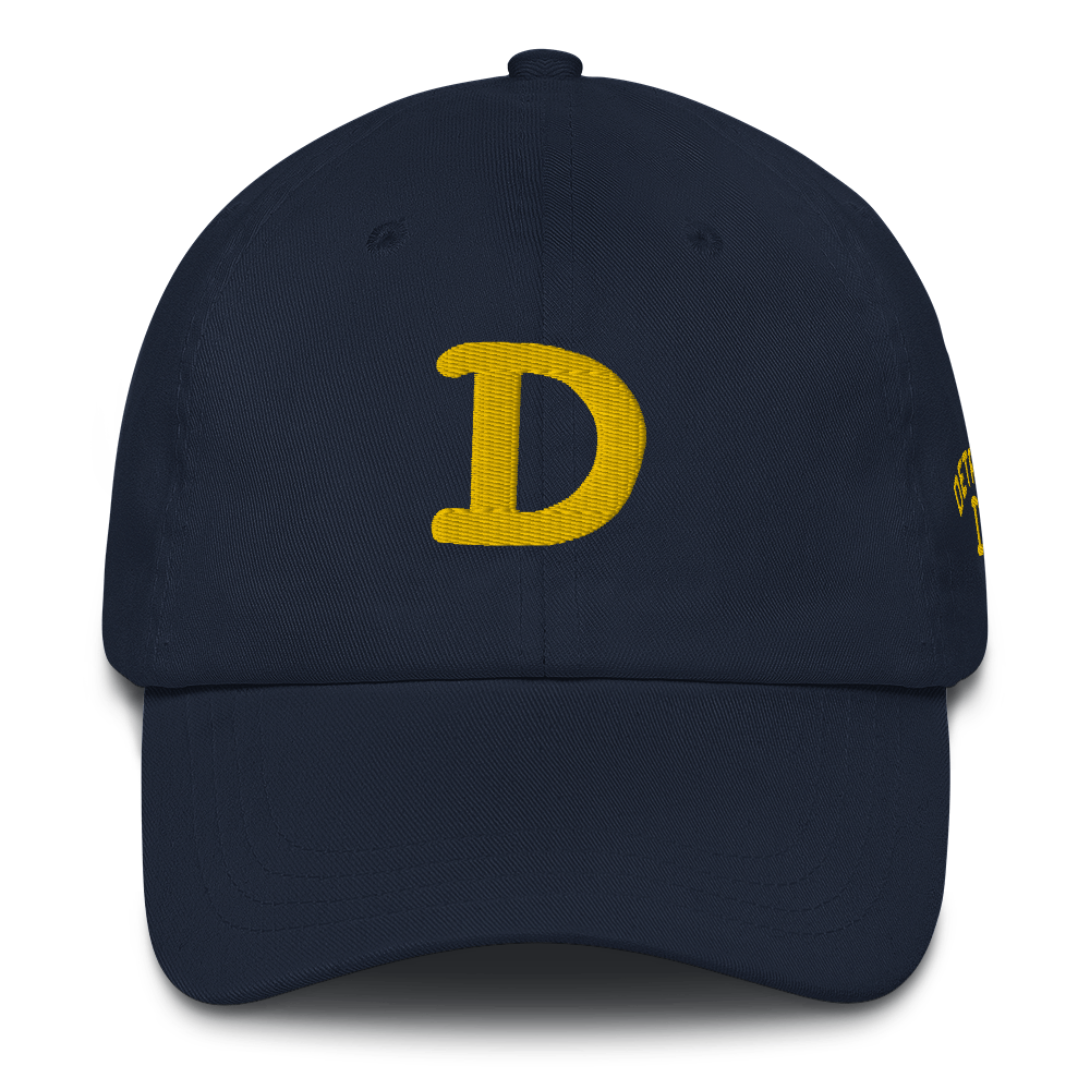 Detroit 'Old French D' Dad Hat (w/ Side Design) | Gold Embroidery