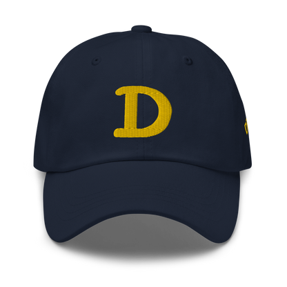 Detroit 'Old French D' Dad Hat (w/ Side Design) | Gold Embroidery