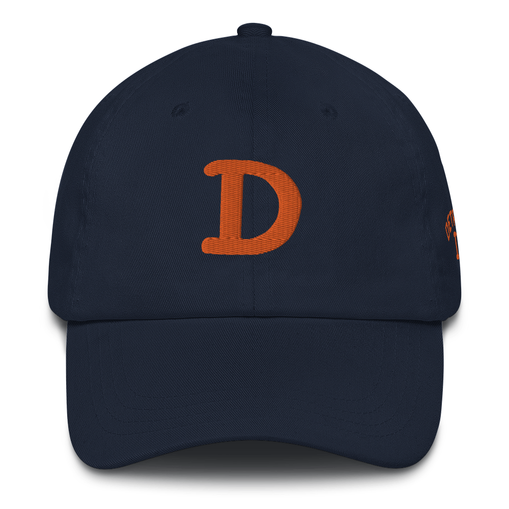 Detroit 'Old French D' Dad Hat (w/ Side Design) | Orange Embroidery