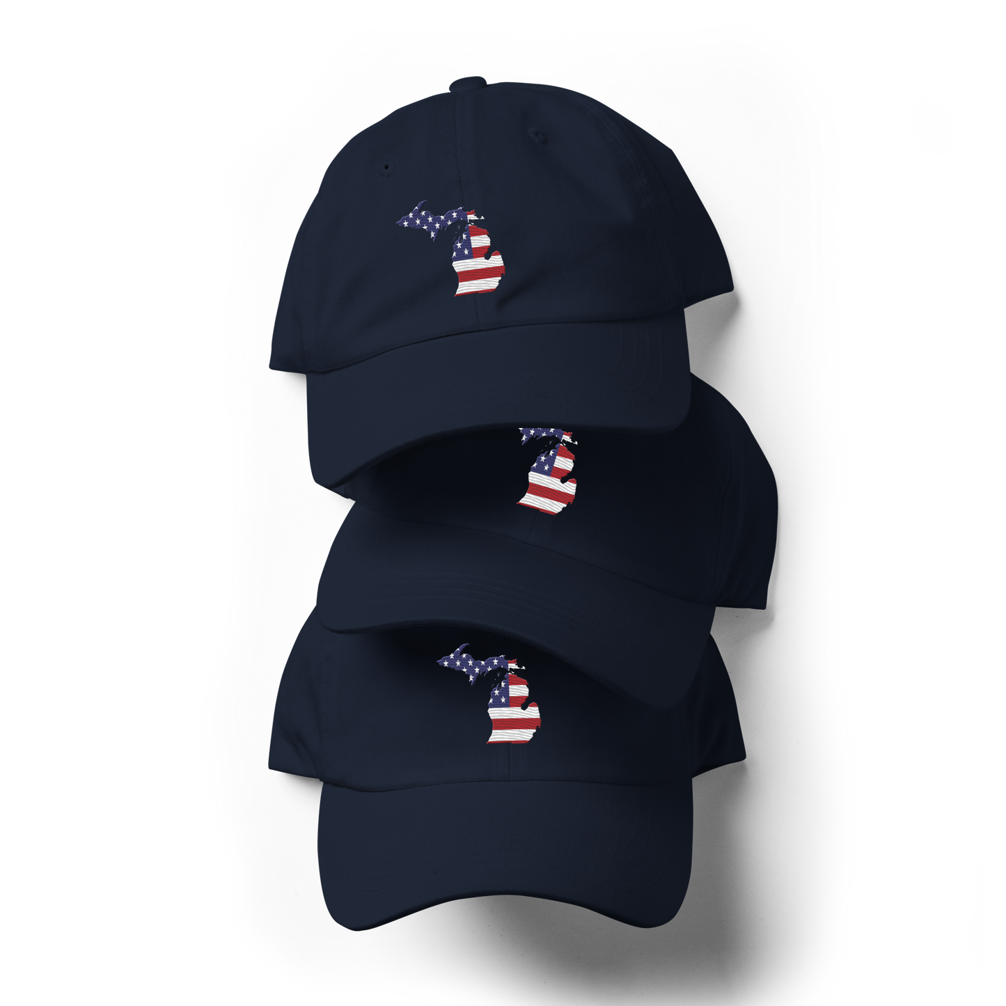 State of Michigan Dad Hat (w/ USA Flag Outline)