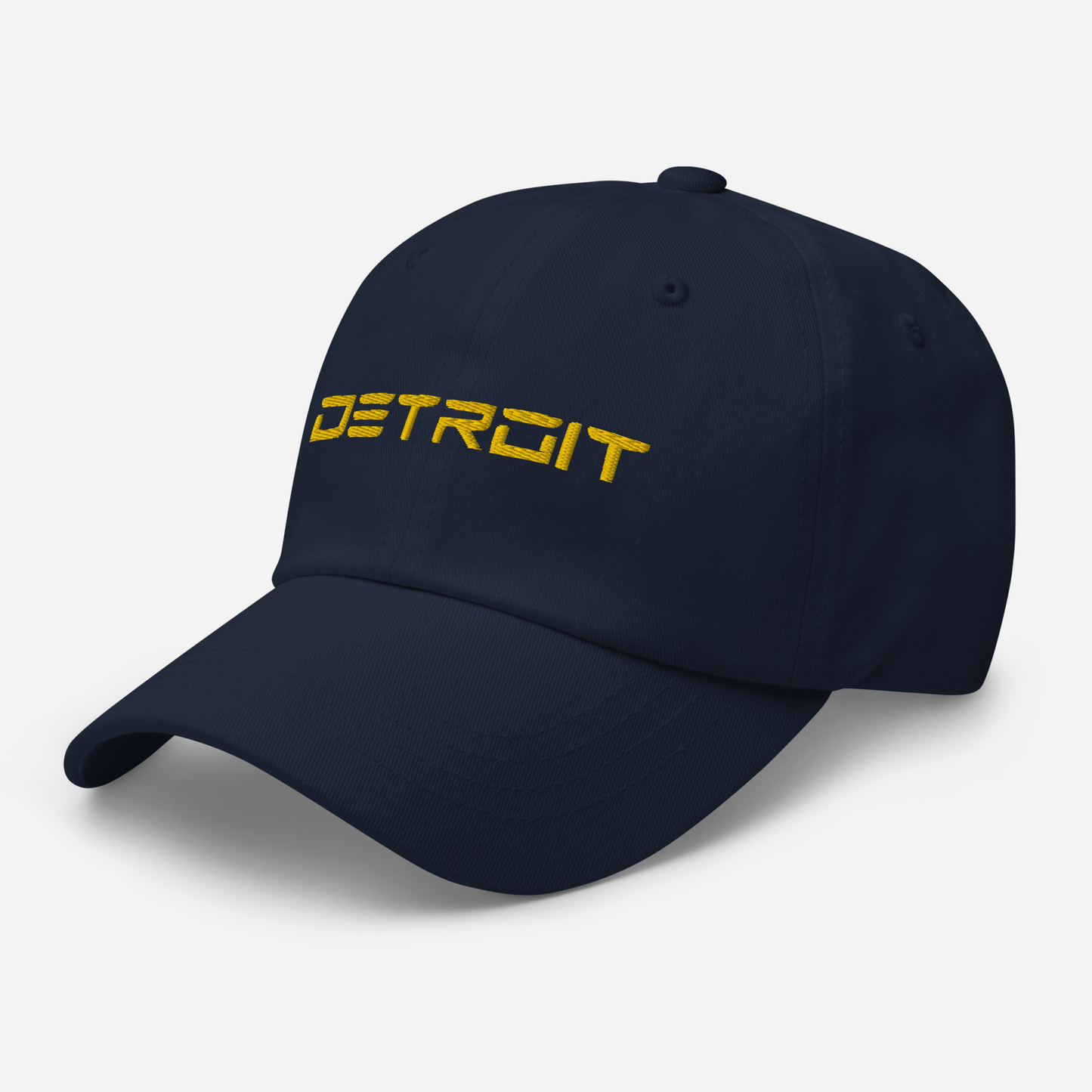 'Detroit' Dad Hat (Electric Font) | Gold Embroidery