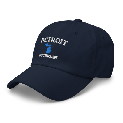 'Detroit Michigan' Dad Hat (w/ Michigan Outline)