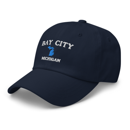 'Bay City Michigan' Dad Hat (w/ Michigan Outline)